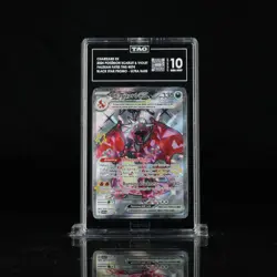 2024 PALDEAN FATES TIN CHARIZARD EX #074 PROMO TAG 10 GEM MINT - Image 1