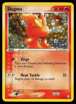 Slugma 77/109 Common Reverse Holo Stamped Team Rocket Returns Pokemon Card - Image 1