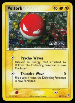 Voltorb 80/109 Common Reverse Holo Stamped Team Rocket Returns Pokemon Card - Image 1