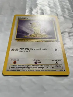 Meowth 56/64 LP Jungle Unlimited WoTC 1999 Pokemon TCG - Image 2