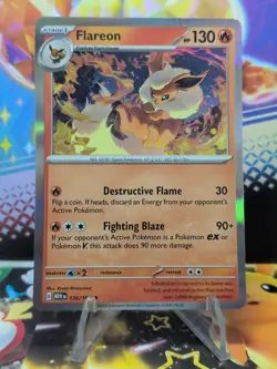 Pokemon TCG Scarlet & Violet 151 Flareon 136/165 Rare NM/M Holo - Image 1