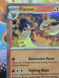 Pokemon TCG Scarlet & Violet 151 Flareon 136/165 Rare NM/M Holo - Image 2