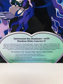 Pokemon TCG Shadow Rider Calyrex V Box Collection 4 Booster Packs + Promo Sealed - Image 3