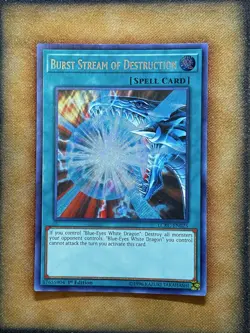 Yugioh Burst Stream of Destruction LCKC-EN025 Secret Rare 1st Ed LP - Image 1