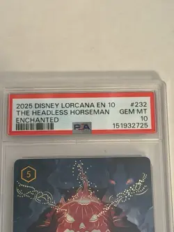 PSA 10 - Disney Lorcana - The Headless Horseman Enchanted Holo 232/204 Whispers - Image 3