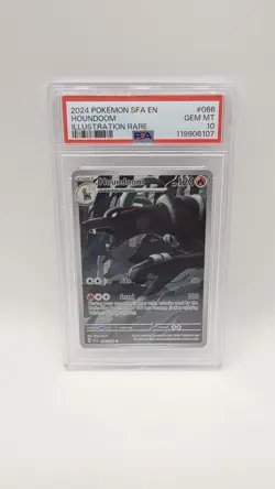 Pokemon TCG PSA 10 Houndoom 066/064 Illustration Rare Shrouded Fable - Image 1