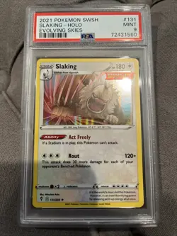 Pokemon TCG Slaking Evolving Skies 131/203 Holo Rare Card - Image 1