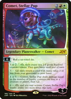 MTG FOIL Comet, Stellar Pup - Unfinity #166 - Image 1