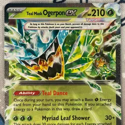 Teal Mask Ogerpon ex 025/167 Double Rare Twilight Masquerade Pokemon Card NM - Image 2