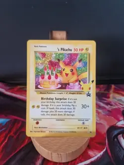 Pokemon Pikachu TCG Celebrations Birthday 24 Holo Black Star Promo Card NM - Image 1