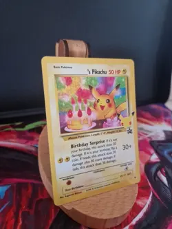 Pokemon Pikachu TCG Celebrations Birthday 24 Holo Black Star Promo Card NM - Image 3