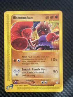 Pokemon TCG Hitmonchan Aquapolis Card 81/147 Regular Common - Image 1