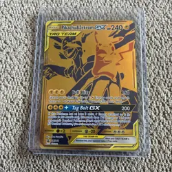Pokemon TCG Black Star Promo Pikachu Zekrom Tag Team Gold GX SM248 Card NM-M - Image 1