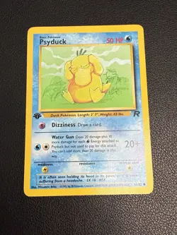 Pokemon TCG Psyduck Fossil Card 1st Edition 65/82 WOTC Team Rocket - Image 1