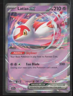 Latias ex Double Rare SV08: Surging Sparks 076/191 NM Pokemon Card - Image 1