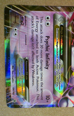 Pokemon M Mega Mewtwo EX Ultra Rare Holo TCG Card 64/162 - Image 2