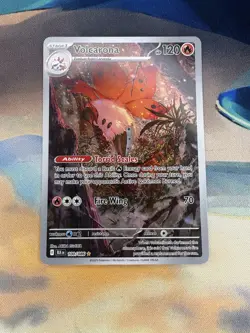 Pokemon TCG Volcarona Black Bolt Illustration Rare Card 100/086 NM/M Condition - Image 1