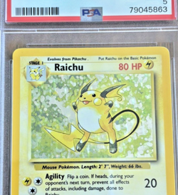 1999 Pokemon Base Set - Raichu Holo (14/102) - PSA 5 - Image 2