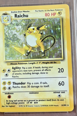 1999 Pokemon Base Set - Raichu Holo (14/102) - PSA 5 - Image 3