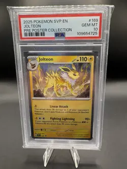 GEM MINT 💎 PSA 10 2025 POKEMON SVP EN-SV BLACK STAR PROMO #169 JOLTEON - Image 1