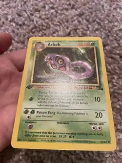 Vintage Arbok 1st Edition Pokemon TCG Fossil Set 31 NM+/M - Image 2