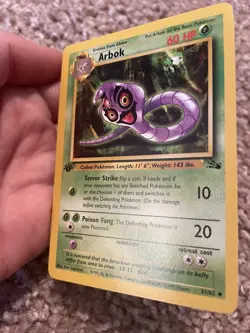 Vintage Arbok 1st Edition Pokemon TCG Fossil Set 31 NM+/M - Image 3