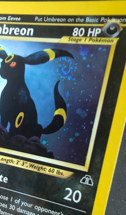 Pokemon TCG: Umbreon 13/75 Neo Discovery WoTC Holo Rare Amazing Swirl LP - Image 5