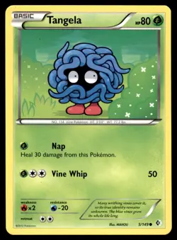 Tangela 5/149 Common Boundaries Crossed Pokemon Lightly Played - Image 1