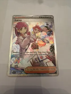 Lacey 172/142 Pokemon TCG Stellar Crown Special Illustration Rare Trainer Holo - Image 1