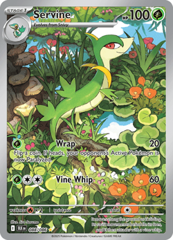 Pokemon TCG Servine 088/086 Illustration Rare Scarlet & Violet Black Bolt NM/M - Image 1