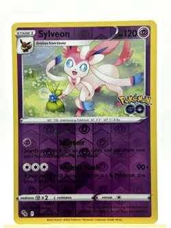 Sylveon Holo Rare Pokemon GO 035/078 LP - Image 1