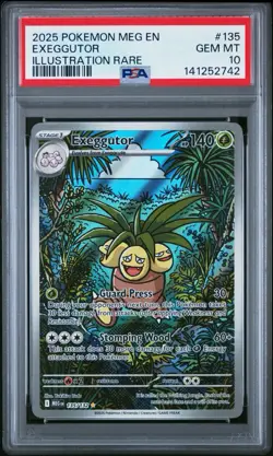 Exeggutor 135/132 Illustration Rare Pokemon Me01: Mega Evolution Holo PSA 10 GEM - Image 1
