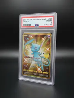 Pokemon Mew 025/025 Celebrations Secret Rare Full Art Holo PSA 8 2021 - Image 1