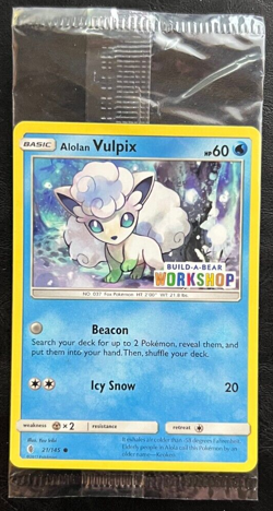 Pokemon Alolan Vulpix Stamped Promo Sealed - Build-A-Bear Workshop - 21/145 - Image 1