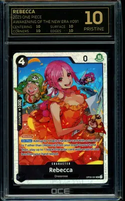 2023 One Piece AWAKENINGS OF THE NEW ERA Rebecca Graded OCE 10 BLACK LABEL - Image 1