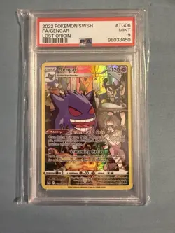 Pokemon TCG Gengar TG06/TG30 Lost Origin Trainer Gallery PSA 9 Mint - Image 1