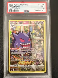 Pokemon Gengar TCG Lost Origin Trainer Gallery TG06/TG30 PSA Mint 9 - Image 1