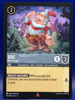 Disney Lorcana DOC Bold Knight 193/204 Rare EN 5 Shimmering Skies - Image 1