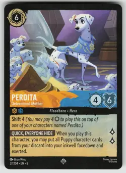 Perdita - Determined Mother Super Rare Reign of Jafar 27/204 Disney Lorcana - Image 1