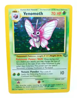 Venomoth 13/64 Holo Rare Unlimited Jungle Set 1999 - Pokemon Card TCG (NM) - Image 1