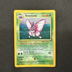 *No Symbol Error* Pokemon TCG English NM Venomoth 13/64 Jungle Holo Rare Card - Image 1
