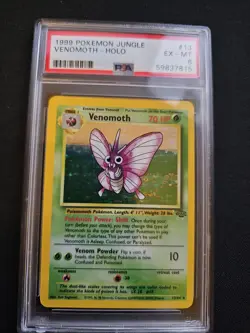 Venomoth 13/64 Jungle Holo 1999 Pokemon Trading Card Game TCG WOTC PSA 6 - Image 1