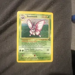 VENOMOTH POKEMON CARD TCG 13/64 HOLO RARE JUNGLE SET - Image 1