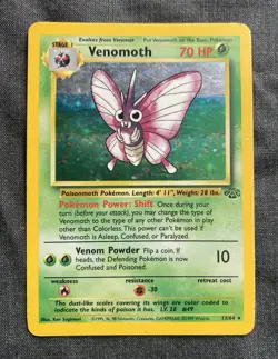 Ungraded 1999 WOTC Pokemon TCG Holo Venomoth Jungle 13/64 - Image 1