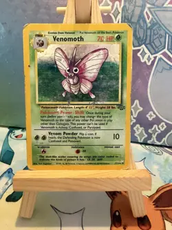 Pokemon TCG Venomoth Jungle Set Holo Rare Card 13/64 1999 HP - Image 1