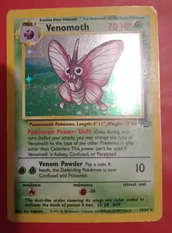 Pokemon TCG Venomoth Jungle 13/64 Holo Unlimited Holo Rare - Image 2