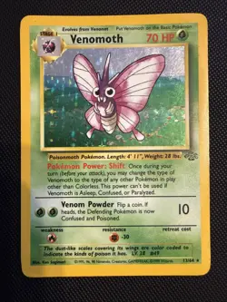 Pokemon TCG Venomoth Jungle 13/64 Holo Unlimited Holo Rare - Image 1