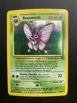 Pokemon TCG Venomoth Jungle 13/64 Holo Unlimited Holo Rare - Image 1