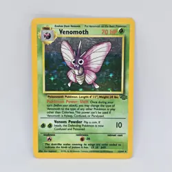Pokemon TCG Venomoth Jungle Set Holo Rare Card 13/64 1999 - Image 1