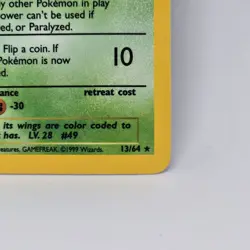Pokemon TCG Venomoth Jungle Set Holo Rare Card 13/64 1999 - Image 4